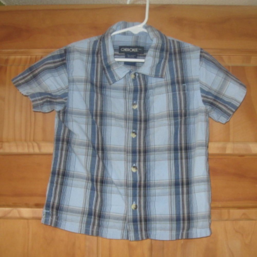5/$30 Boys Cherokee Short Sleeve Button Down Shirt